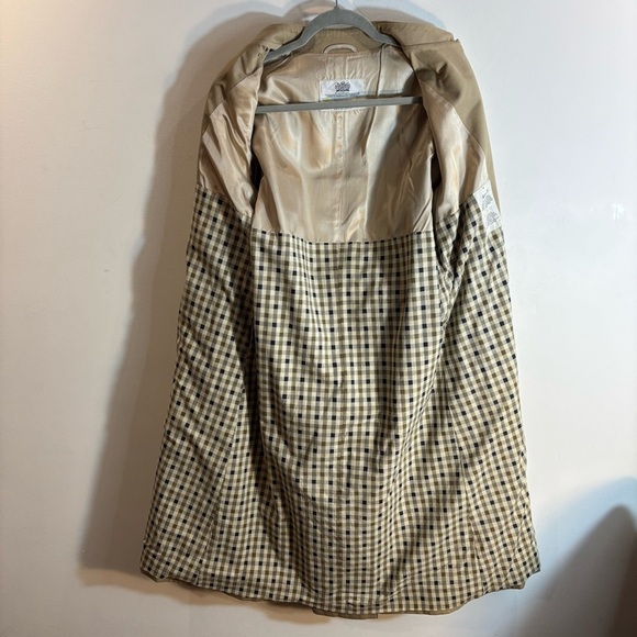 AQUASCUTUM LONDON Sz 36R Aqua 5 Classic Tan Trench Coat with Buckle Belt Lined - Picture 10 of 14